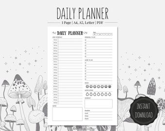 Daily Planner Printable | A4, A5, Letter Sizes (PDF)