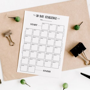 30-day Challenge | Printable PDF | A4, A5, Letter Format - Etsy