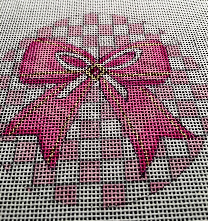 Pink Bow Needlepoint Kit