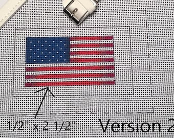 For Carmen USA Flag Canvas Only, hand painted deluxe Zweigart 18 count mono