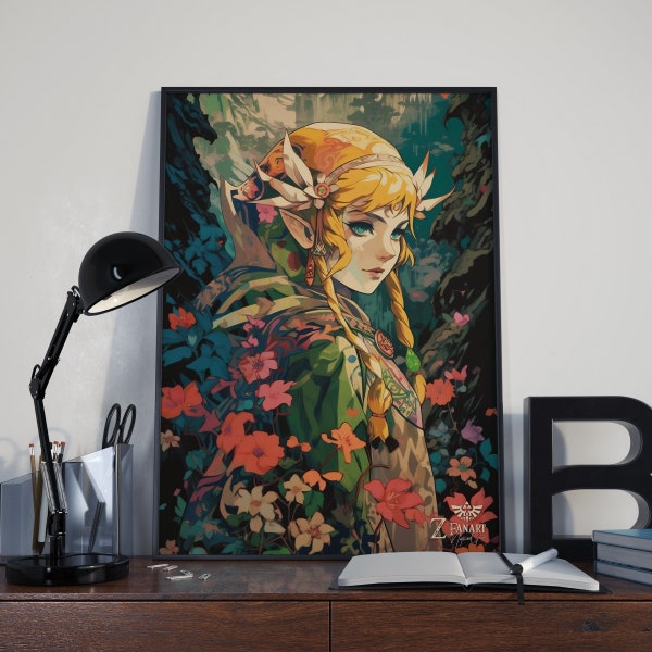 The Legend of Zelda Fan Art: verhoog je gamehol met de magie van Breath of the Wild digitale poster, ideaal als cadeau of als wanddecoratie