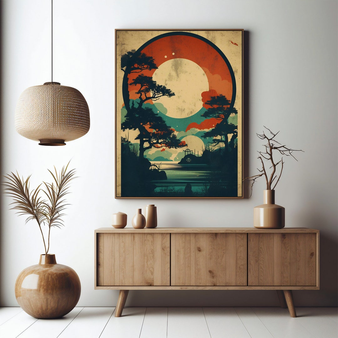 Modern Japanese Wall Art Decor Print, Modern Japandi Poster, Japanese ...