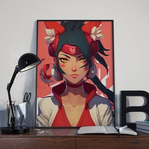 Kiriko Concept Fan Art: Elevate Your Gaming Den with the Fan Kiriko Digital Poster Art, Ideal for Gift or Wall Decor