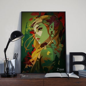 The Legend of Zelda Large Wall Art Poster DIGITAL DOWNLOAD Ideal Gift or Present for Breath of the Wild and Zelda Fans