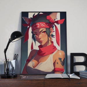Kiriko Digital Download Poster: Display Your Passion for Fan with this DIGITAL DOWNLOAD, Perfect for Overwatch Enthusiasts