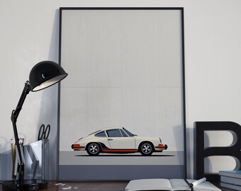 Porsche 911 Wall Art | Automotive Car Poster (Digital Download)