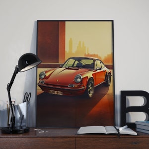 Classic Porsche 911 Wall Art Print - Transform Your Living Space with This DIGITAL DOWNLOAD Porsche Poster, Perfect Gift for Classic Car Fan