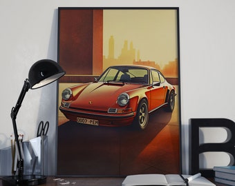 Classic Porsche 911 Print - Vintage Car Wall Art (Digital Download)