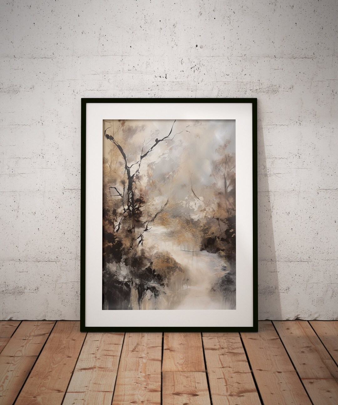 Large Printable Abstract Nature Wall Art, Abstract Acrylic Painting