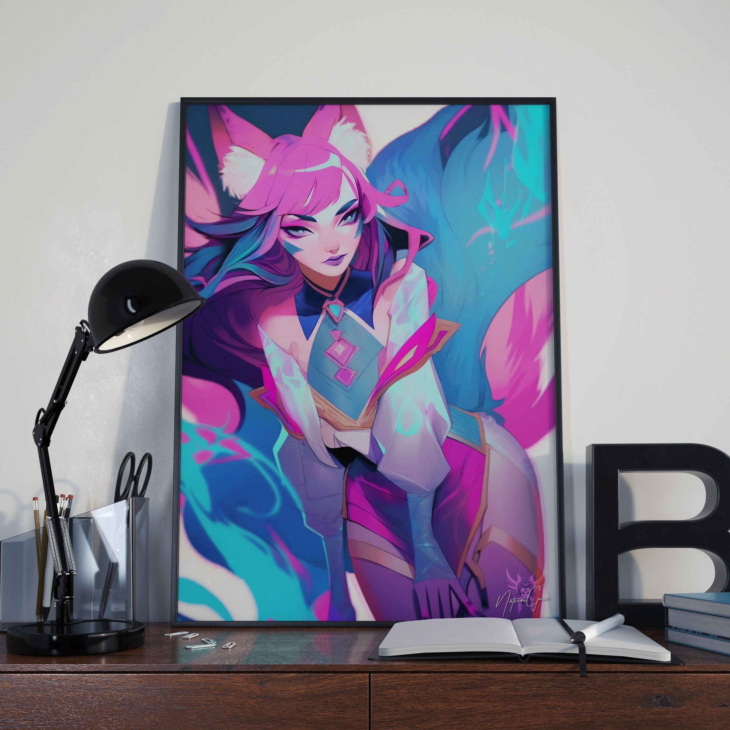 Digital Download Ahri Poster Art - Stunning Digital Poster Art of Ahri From  League of Legends. Perfect Gift for Gamers and Lol Fans - Etsy, image size:2400x2400