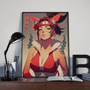 Kiriko Concept Art Digital Poster: Elevate Your Gaming Den with the Fan Digital Download Art, Ideal for Gift or Wall Decor