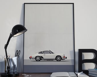 Porsche Wall Art | Porsche Poster | Digital Print Poster | DIGITAL DOWNLOAD | Porsche Illustration | Car Wall Art | Kids Room Wall Decor