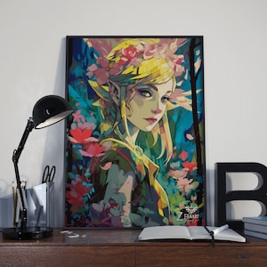 The Legend of Zelda Fan Art: Elevate Your Gaming Den with the Magic of Breath of the Wild Digital Poster, Ideal for Gift or Wall Decor