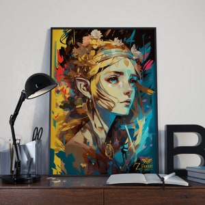 The Legend of Zelda Fan Art: Elevate Your Gaming Den with the Magic of Breath of the Wild Digital Poster, Ideal for Gift or Wall Decor