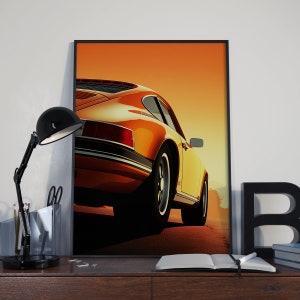 Porsche 911 Wall Art Print - Elevate Your Wall Decor with This Stunning DIGITAL DOWNLOAD Porsche Poster, Ideal gift for Porsche fans