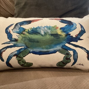 Crab lumbar pillow cover