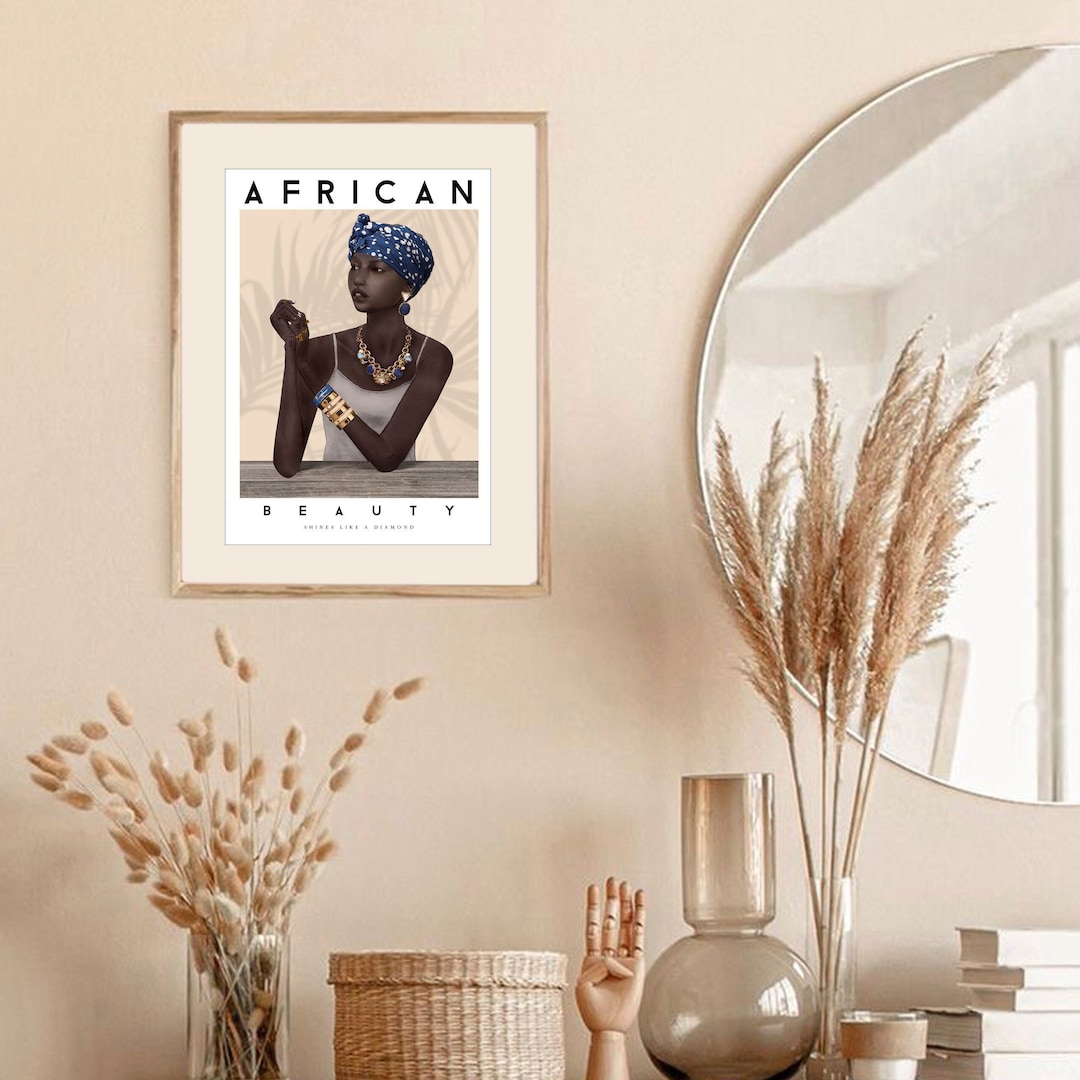 African Art Print African Woman Wall Decor Black Woman Etsy