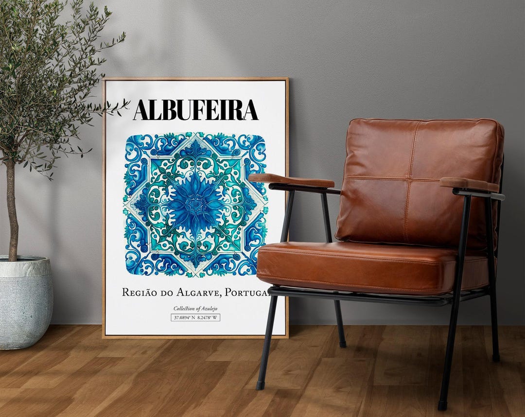 Albufeira Portugal Tile Art Print: Traditional Algarve Decor - Etsy