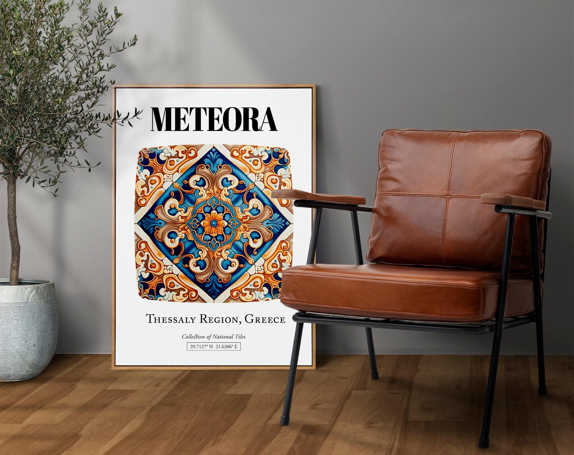 Meteora Intricate Tile Pattern Poster: Greek Mystique in Wall Art - Etsy