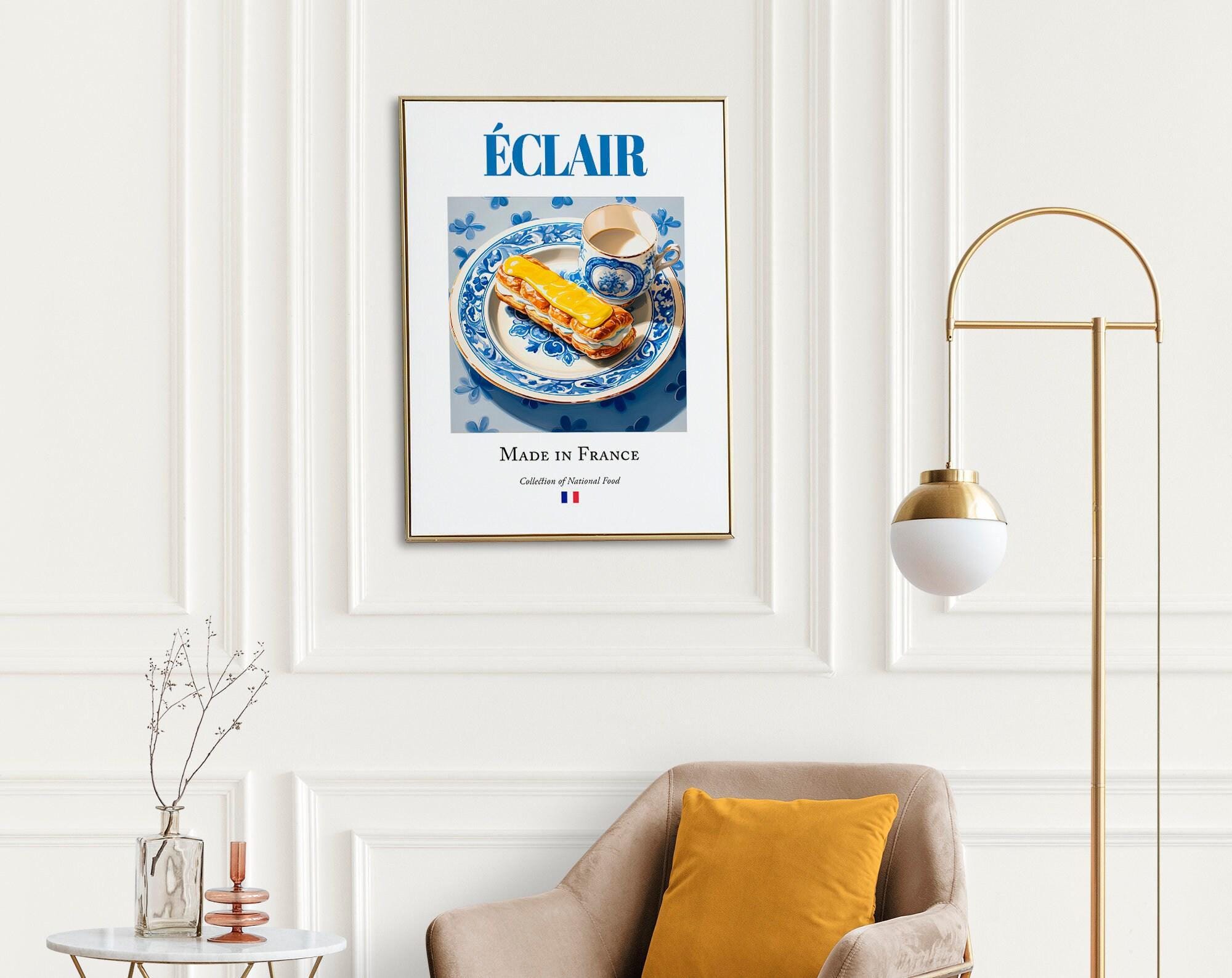 Eclair Art Print, French Food Poster, Kitchen Cafe Decor - Etsy