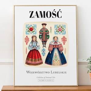 Impresión artística de Zamość, Polonia: decoración de pared con patrón de azulejos tradicionales