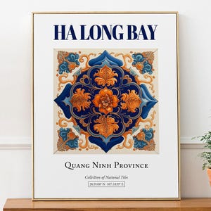 Ha Long Bay, Vietnam, ästhetische traditionelle Fliesen, Wand Kunst Druck Poster, Schlafzimmer Wand Dekoration