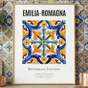 Tegelkunst Emilia-Romagna-Majolica: Italiaans wanddecoratie