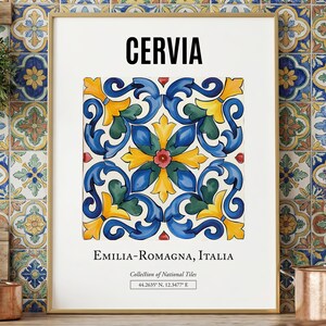 Impression d'art carrelage Cervia Italie : décoration murale Émilie-Romagne