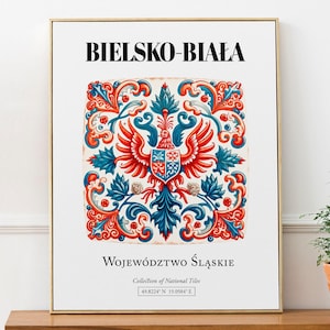 Bielsko-Biała Polonia Azulejo Arte Impresión, Decoración de patrón tradicional