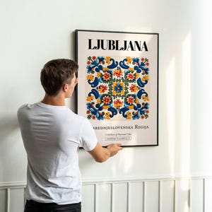 Ljubljana Slovenia Tile Art Print: Traditional Pattern Decor image 4