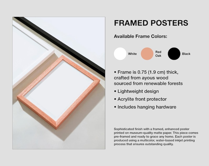 a white and orange frame with a black border