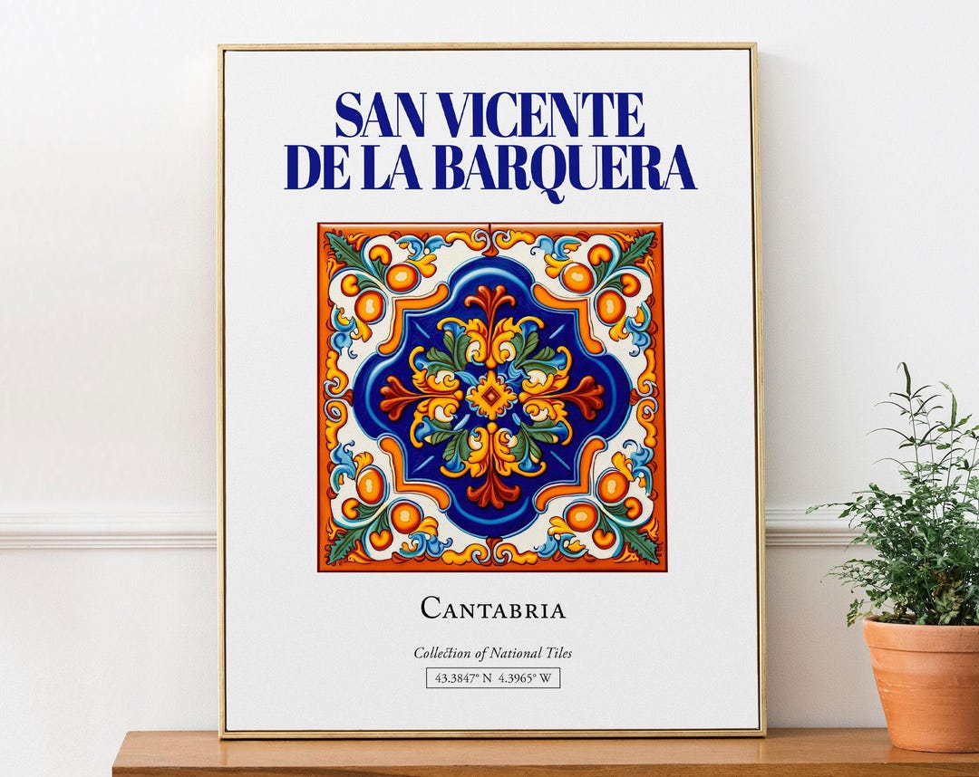 San Vicente de la Barquera, Cantabria, España, Azulejo tradicional