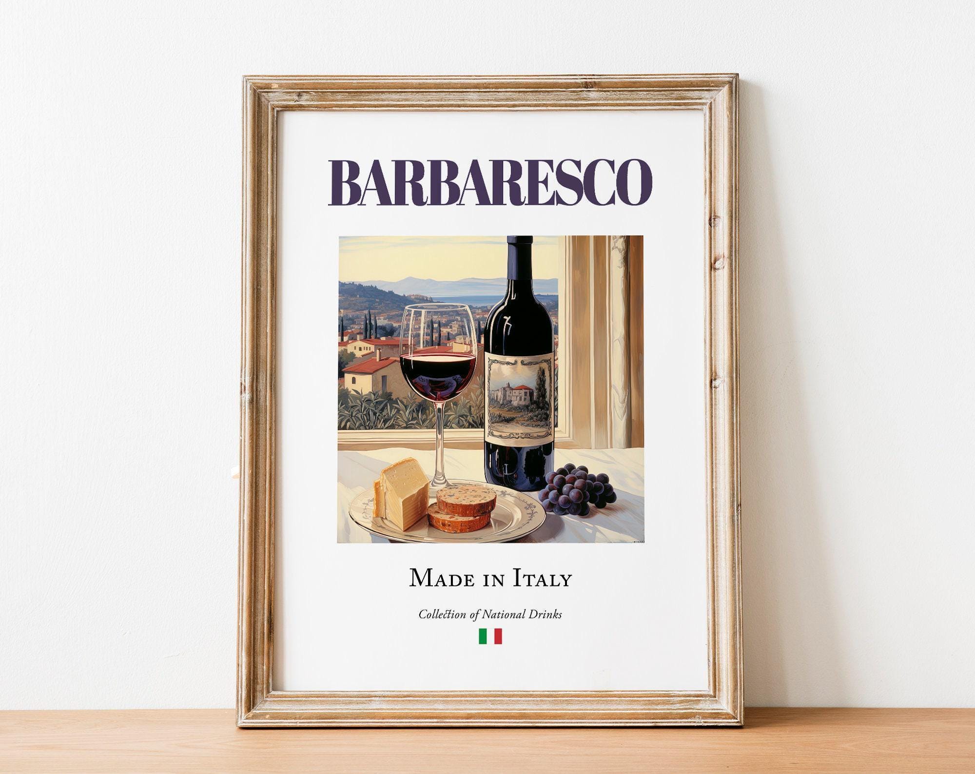 Barbaresco ワインマップポスター アートフレーム アート・写真