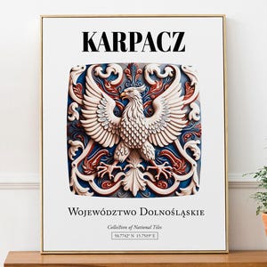 Lámina artística de Karpacz, Polonia: Decoración de pared con patrón de azulejos tradicionales