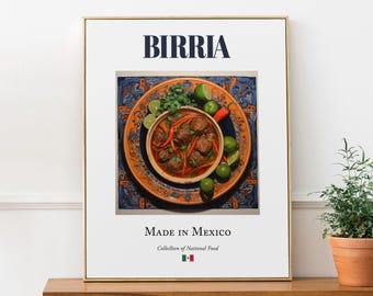 Birria Print, Traditional Mexican Food Poster, Kitchen Cafe Decor