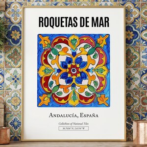 Roquetas de Mar, Andalusia, Spain — Elegant Tile Pattern Wall Print Poster