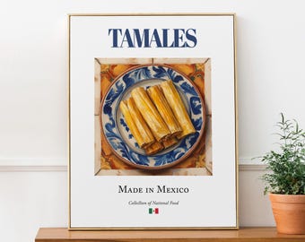 Tamales Print: Traditional Mexican Food Art, Dining Décor
