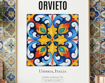 Orvieto Italien Kunstdruck, Traditionelle Fliesen Olivenbaum Landschaft  Poster - Etsy sterreich