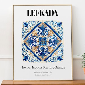Lefkada Traditional Tile Artistry: A Touch of Greek Island Paradise in Wall Decor