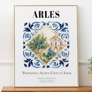 Póster decorativo de pared con diseño de mosaico, estilo estético, Arles, Provenza, Francia