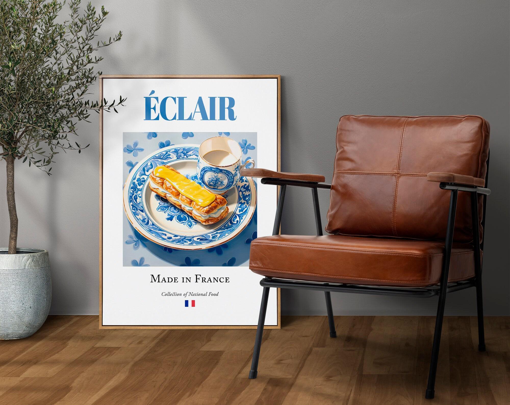 Eclair Art Print, French Food Poster, Kitchen Cafe Decor - Etsy