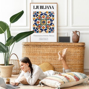 Ljubljana Slovenia Tile Art Print: Traditional Pattern Decor image 5
