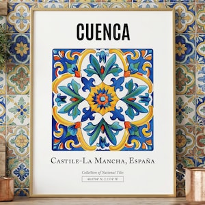 Cuenca, Castile-La Mancha, Spain — Timeless Tile Pattern Wall Art Print