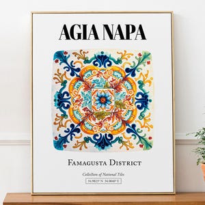 Agia Napa Enchanting Tile Pattern: Cyprus Island Charm in Wall Art