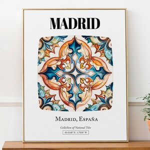 El clásico póster de azulejos de Madrid: capturando la esencia de la capital de España
