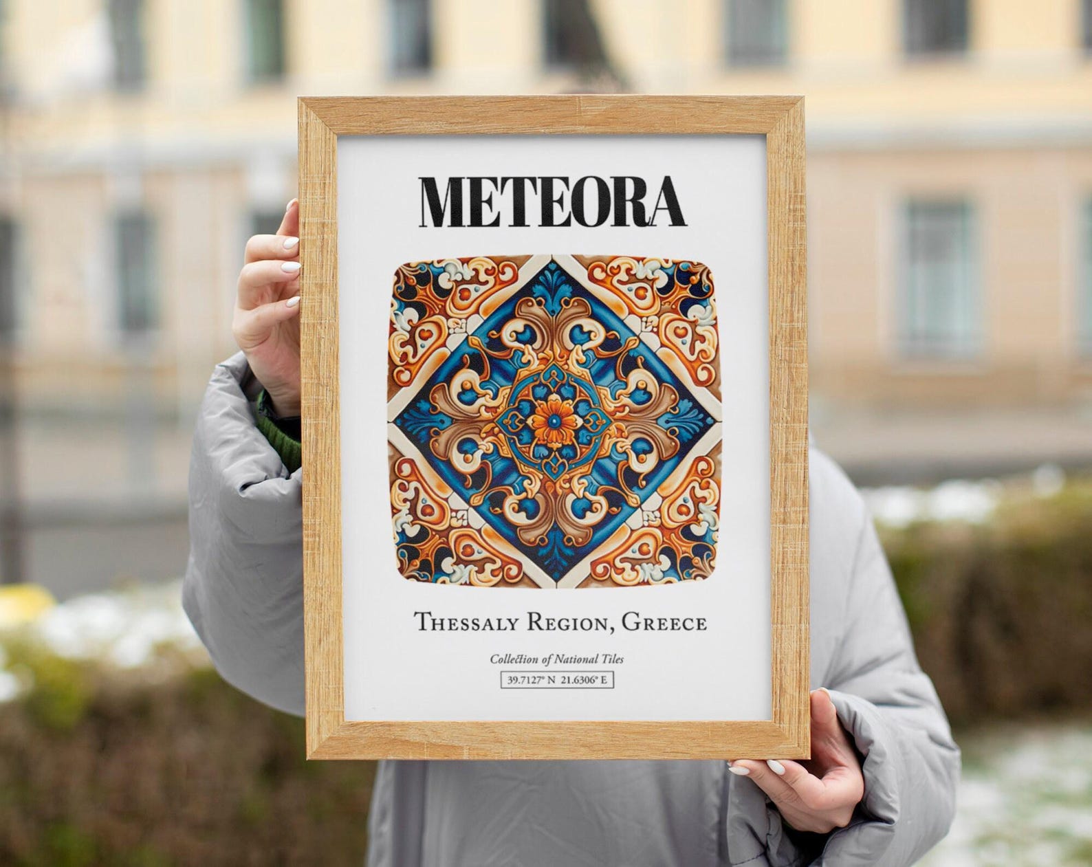 Meteora Intricate Tile Pattern Poster: Greek Mystique in Wall Art - Etsy