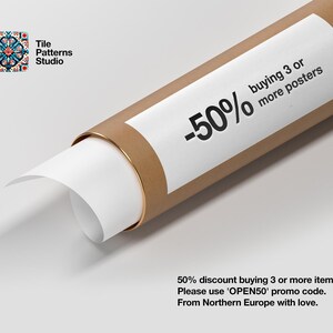 a roll of brown paper with a 50 % discount on it