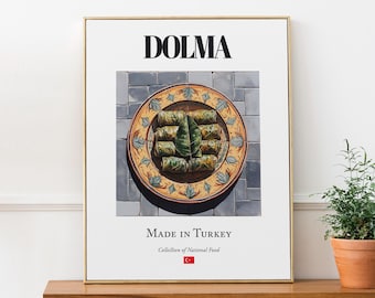 Dolma Print: Traditional Turkish Cuisine, Foodie Wall Art