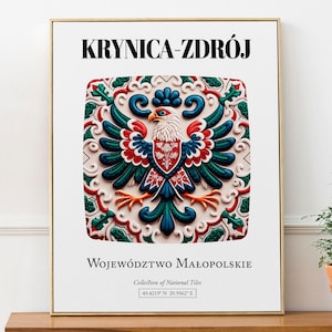 Impresión de arte de azulejos polacos: Krynica-Zdrój, Małopolskie Decor