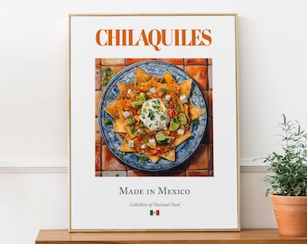 Chilaquiles Print, Traditional Mexican Food Poster, Kitchen Wall Decor
